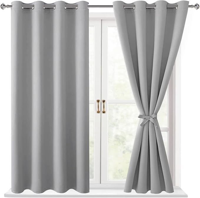 Blackout Curtains for Bedroom, 52 x 54 Inch, 2 Panels | Thermal Insulated & by Hiasan