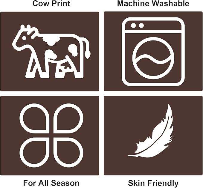 Soft Cow Print Blanket, Ultra Cozy Cow Throw Blanket - Image 5