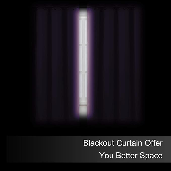 Blackout Curtains 38 x 54 inch/Lavender Curtains Set of 2 Panels/Thermal - Image 3