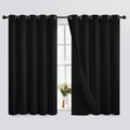 SimpleHome Black 100% Blackout Curtains Room Darkening Living Room 63 Inch | by SimpleHome