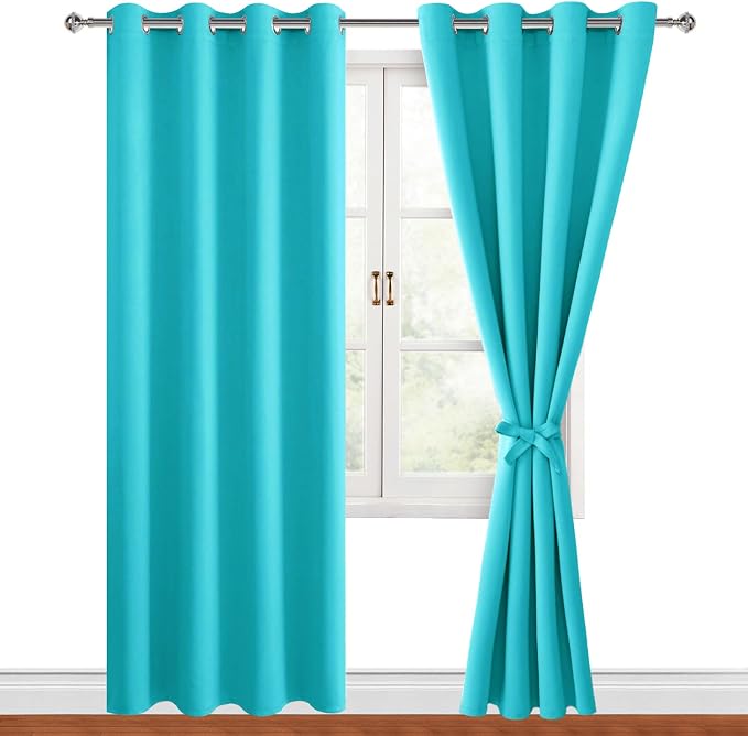Blackout Curtains for Bedroom, 52 x 84 Inch, 2 Panels | Thermal Insulated & by Hiasan