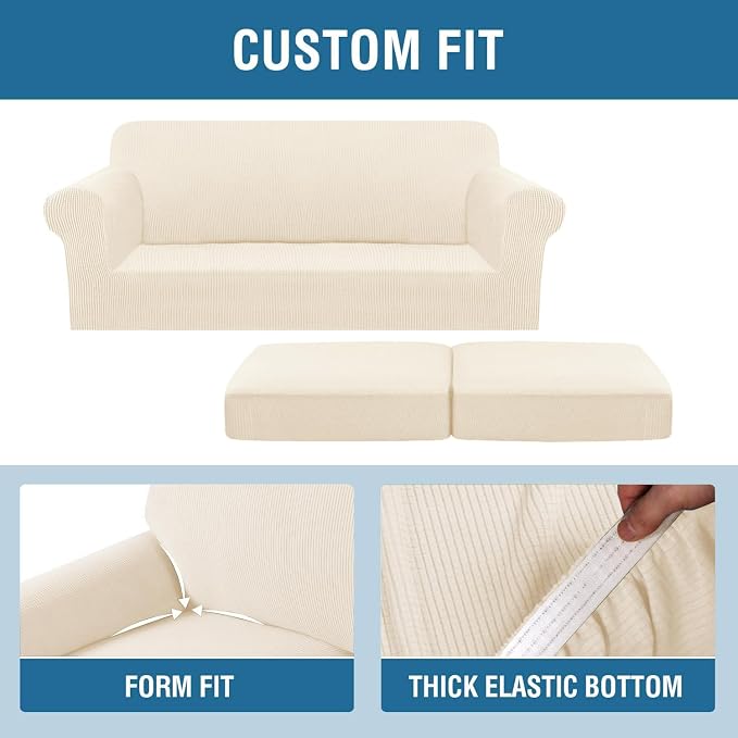 H.VERSAILTEX 3 Piece Stretch Sofa Covers - Image 4