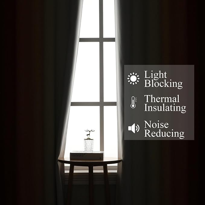 Burnt Orange and Greyish White Ombre Blackout Curtains 52Wx96L Inch Long | - Image 3