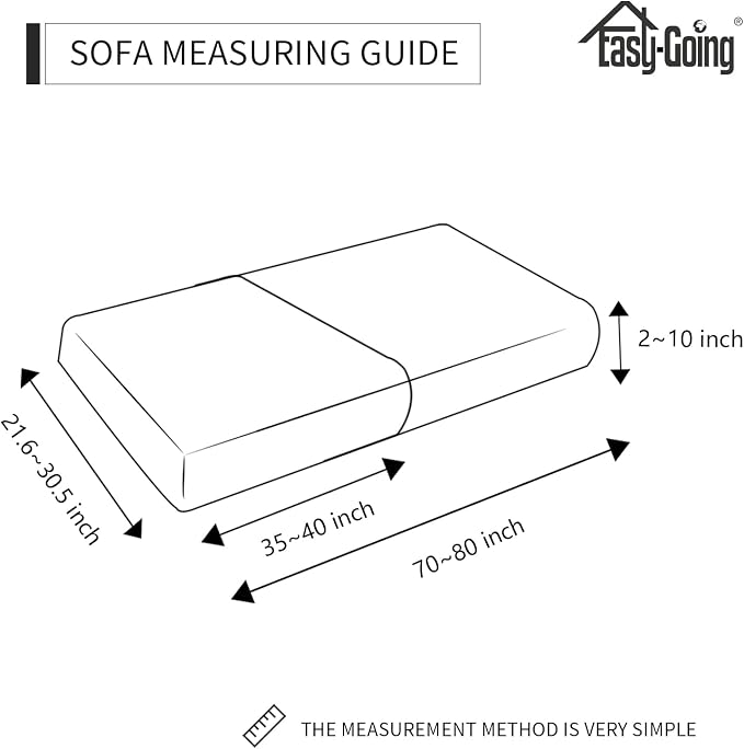 Easy-Going Stretch 2 Pieces Couch Cushion Cover - Image 3