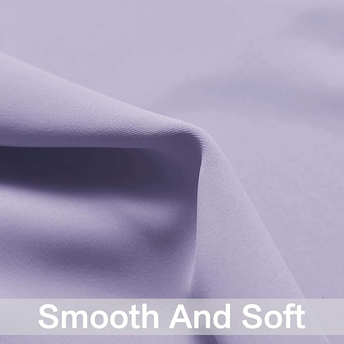 Yakamok Room Darkening Curtains 42x84 inch Length Lilac-Living Room | 2 panels - Image 4