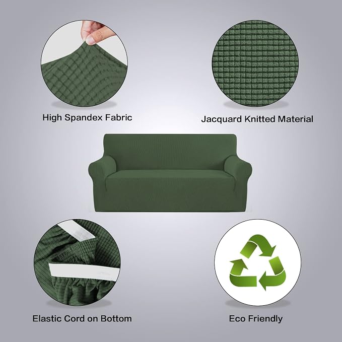 H.VERSAILTEX Stretch Oversized Couch Cover 1 Piece Sofa Slipcovers - Image 4