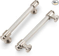 10 Pack 5 inch(128mm) Brushed Satin Nickel Kitchen Cabinet Handles Knurled Cabinet Pulls Silver Drawer Pulls Kitchen Cabinet Hardware