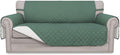 Easy-Going Reversible Couch Cover, 2 Cushion Sofa, Cyan/Ivory | Oversized by Easy-Going