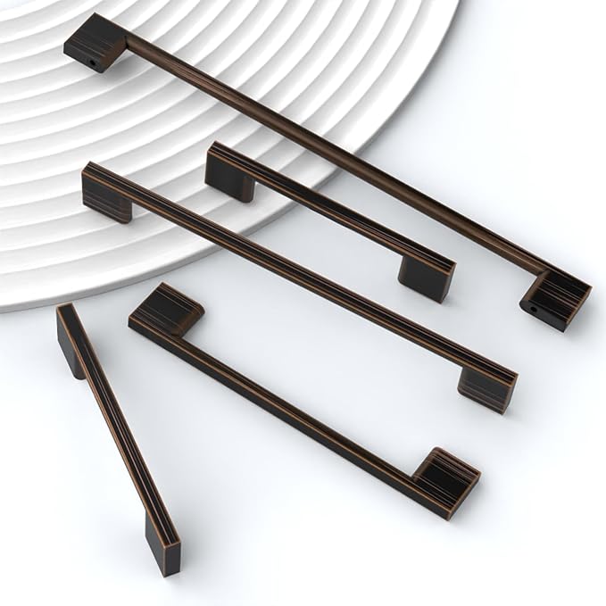 10 Pack Oil Rubbed Bronze Cabinet Pulls 10 Inch Cabinet Handles Kitchen Cabinet Hardware Kitchen Handles for Cabinets Bronze Dresser Pulls Drawer Handle