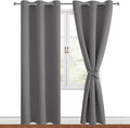 Blackout Curtains for Bedroom 38 x 84 Inch Long Light Grey 2 Panels | Thermal by Hiasan