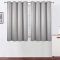 Blackout Curtains 66 x 54 Inch Long Light Grey Curtains Set of 2 Panels Room by Lemomo