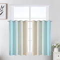 Aqua and Beige Ombre Blackout Curtains by ESTELARTEXTILER