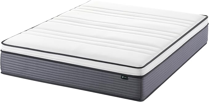 ZINUS 12 Inch True Support Hybrid Mattress [New Version], Full, Fiberglass Free, Medium Feel, Motion Isolation, Certified Safe Foams & Fabric, Mattress in A Box