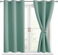 Blackout Curtains for Bedroom, Sage Green, 42 x 45 Inch, 2 Panels | Thermal by Hiasan