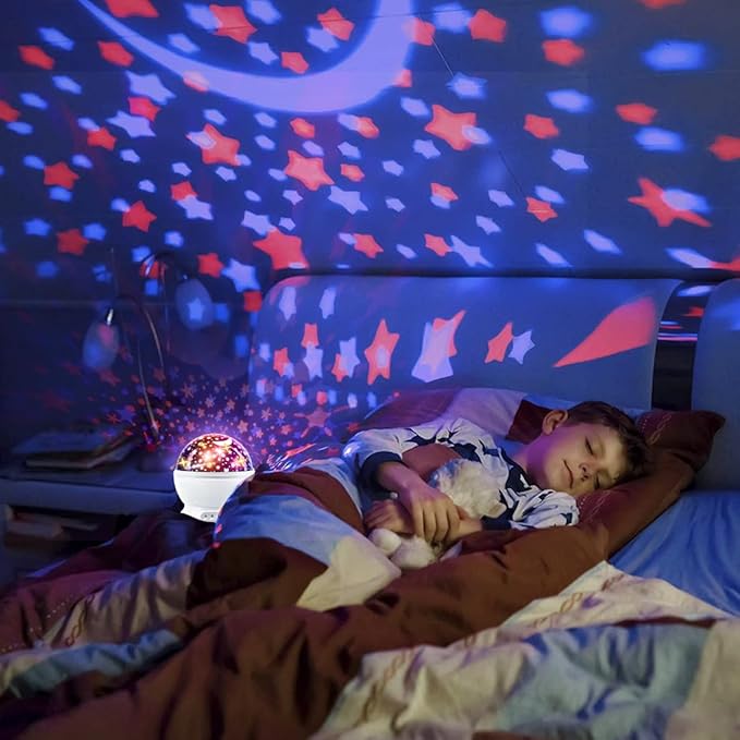 Race Car Night Light Projector Birthday Gifts Toys for Boys Age 3-5 Kids Car Nightlights 360 Degree Rotation with 17 Colors Changing Star Projector Ceiling Light Projector for Boys