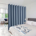 NICETOWN Room Divider Curtain Screen Partitions, Extra Wide Room Partitions and Dividers, Privacy Curtain Room Divider for Hall, Daytime Sleep (Single Piece, 15ft Wide x 7ft Long, Stone Blue)