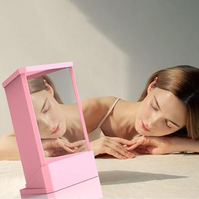 Non-Reversing Mirror, Professional Mirror Precision True Vanity Makeup Mirrors Non-Magnifying Tabletop Mirrors for Accurate Reflections White L