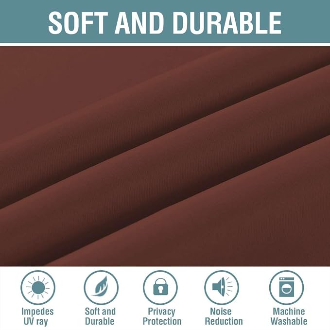 H.VERSAILTEX Blackout Patio Curtains 100 x 108 Inches - Image 4