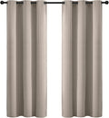 Yakamok Room Darkening Curtains 42x72 inch Length Natural-Living Room | 2 panels by Yakamok