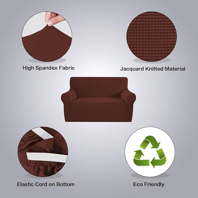 H.VERSAILTEX Stretch Couch Cover Loveseat Covers - Image 4