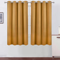 Mustard Yellow Blackout Curtains 66 x 63 Inch Length/Set of 2 Curtain by Lemomo