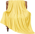 BEDELITE Fleece Blanket Soft Plush Twin Size Blanket Light Yellow 60"x80" | by BEDELITE