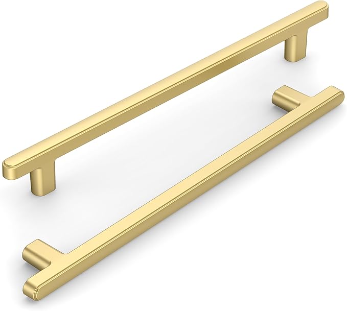 10 Pack 7.5 Inch(192mm) Kitchen Cabinet Handles Brushed Gold Cabinet Pulls Kitchen Cabinet Hardware Drawer Pulls for Cupboard Wardrobe