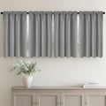 MIULEE 4 Panel Set Short Bedroom Blackout Curtains 54 Inch Long Light Grey | by MIULEE