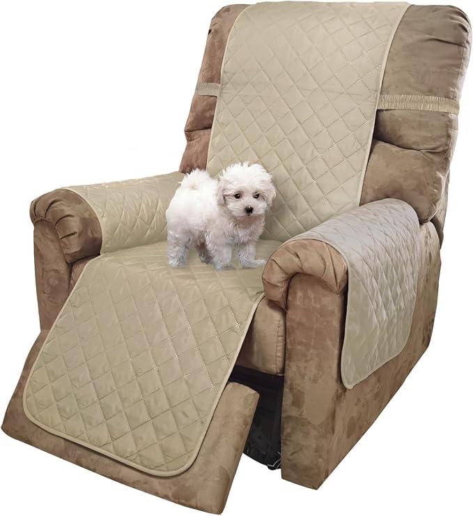 U-NICE HOME Reversible Recliner Chair Covers, Sand/Beige | 28''Recliner Cover by U-NICEHOME