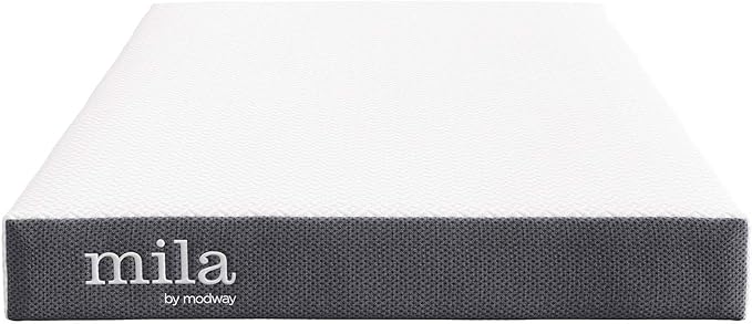 Modway Mila 6” Twin XL Mattress - Firm 6 Inch Twin XL Mattress - 10-Year Warranty White