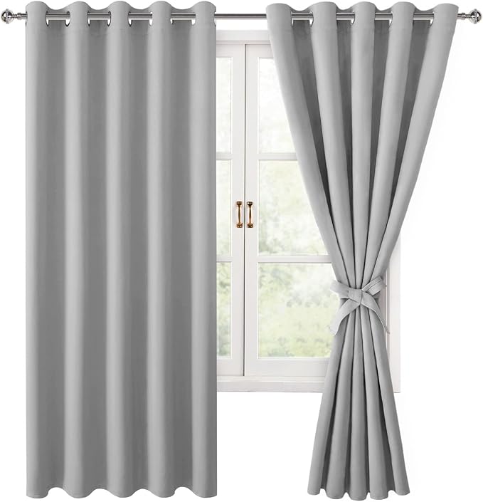 Grommet Blackout Curtains for Bedroom, 60 x 72 Inches, Window Drapes Living by Hiasan