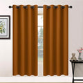 Yakamok Room Darkening Curtains 52x72 inch Length Burnt Orange-Living Room | 2 by Yakamok