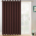 Yakamok Chocolate Brown Room Darkening Curtains 84 inch Sliding Door Drapes | 1 by Yakamok