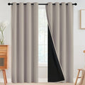 SimpleHome Natural 100% Blackout Curtains Room Darkening Living Room 90L | by SimpleHome