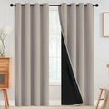 SimpleHome Natural 100% Blackout Curtains Room Darkening Living Room 84L | by SimpleHome