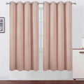Blush Thermal Blackout Curtains/52 x 72 Inch/Set of 2 Panels Room Darkening by Lemomo