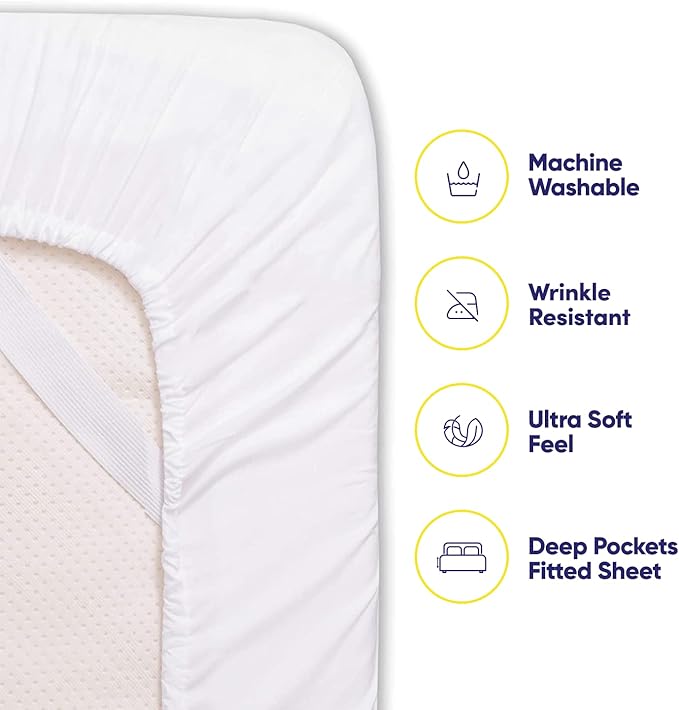 Twin Size Bed Sheets - 4 Piece 1500 Supreme Collection Fine Brushed Microfiber Deep Pocket Twin Sheet Set Bedding - 1 EXTRA PILLOW CASES, GREAT VALUE, Twin, White