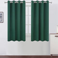 Blackout Curtains 66 x 54 Inch Long Dark Green Curtains Set of 2 Panels Room by Lemomo
