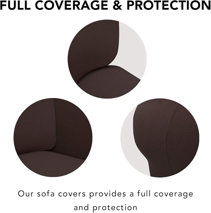 PureFit Stretch Loveseat Covers Fleece Couch Covers - Image 3