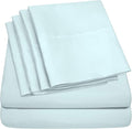 Full Size Bed Sheets - 6 Piece 1500 Supreme Collection Fine Brushed Microfiber Deep Pocket Full Sheet Set Bedding - 2 Extra Pillow Cases, Great Value, Full, Aqua