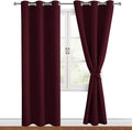 Blackout Curtains for Bedroom 38 x 84 Inches Long Burgundy 2 Panels | Thermal by Hiasan