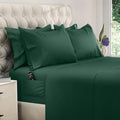 DREAMCARE King Size Sheets Set – 6 pcs Cooling Bed Sheets – up to 21” Deep Pocket King Sheet Set – 2500 Supreme Collection – Extra Soft 100% Brushed Microfiber Hotel Luxury with Side Pocket – E Green