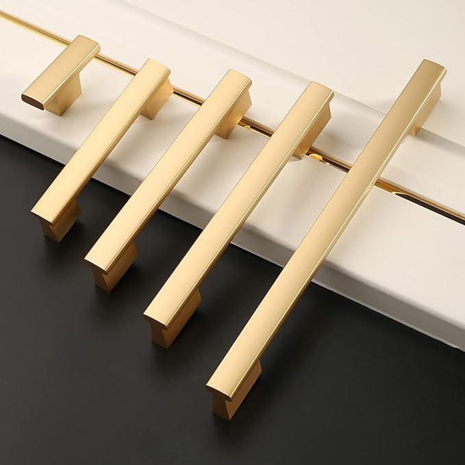 Asidrama 20 Pack 7 Inch(177mm) Brushed Gold Cabinet pulls Kitchen Cabinet Handles, Cabinet Pulls Kitchen Cabinet Hardware for Cupboard Drawer Pulls
