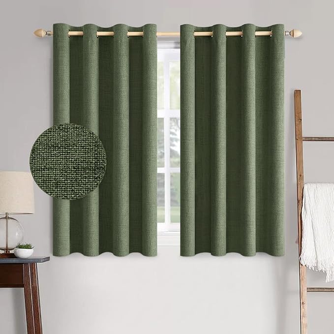 MIULEE 100% Blackout Linen Curtains by MIULEE