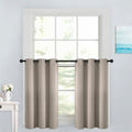 Yakamok Natural Room Darkening Window Curtains 42x36 Inch by Yakamok
