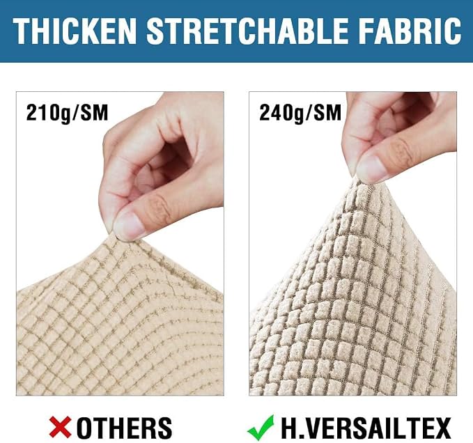 H.VERSAILTEX 4 Piece Stretch Sofa Covers - Image 5