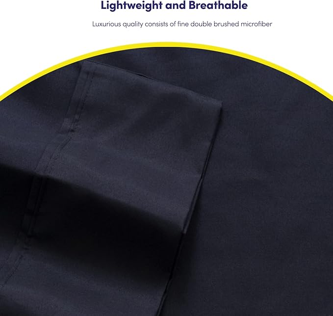 Twin XL Size Bed Sheets - 4 Piece 1500 Supreme Collection Fine Brushed Microfiber Deep Pocket Twin X-Large Sheet Set Bedding - 1 EXTRA PILLOW CASES, GREAT VALUE, Twin XL, Navy