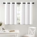 MIULEE Blackout Curtains for Bedroom 2 Panels 40 x 36 Inch Long Pure White | by MIULEE