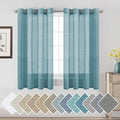 H.VERSAILTEX Linen Curtains Nickel Grommet Natural Linen Semi-Sheer Curtains 2 by HVERSAILTEX