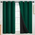 SimpleHome Dark Green 100% Blackout Curtains Room Darkening Living Room 63 | by SimpleHome